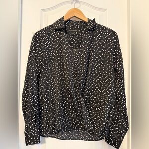 Banana Republic Polka Dot Wrap Blouse – Size XS